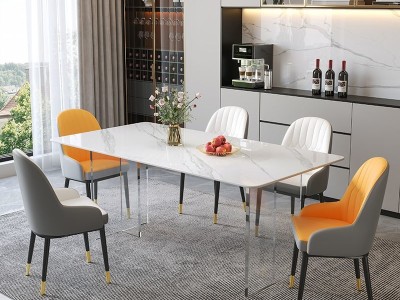 亚克力方桌 规格: 1.2米-1.6米 材质: 亚克力 - Room芯家居