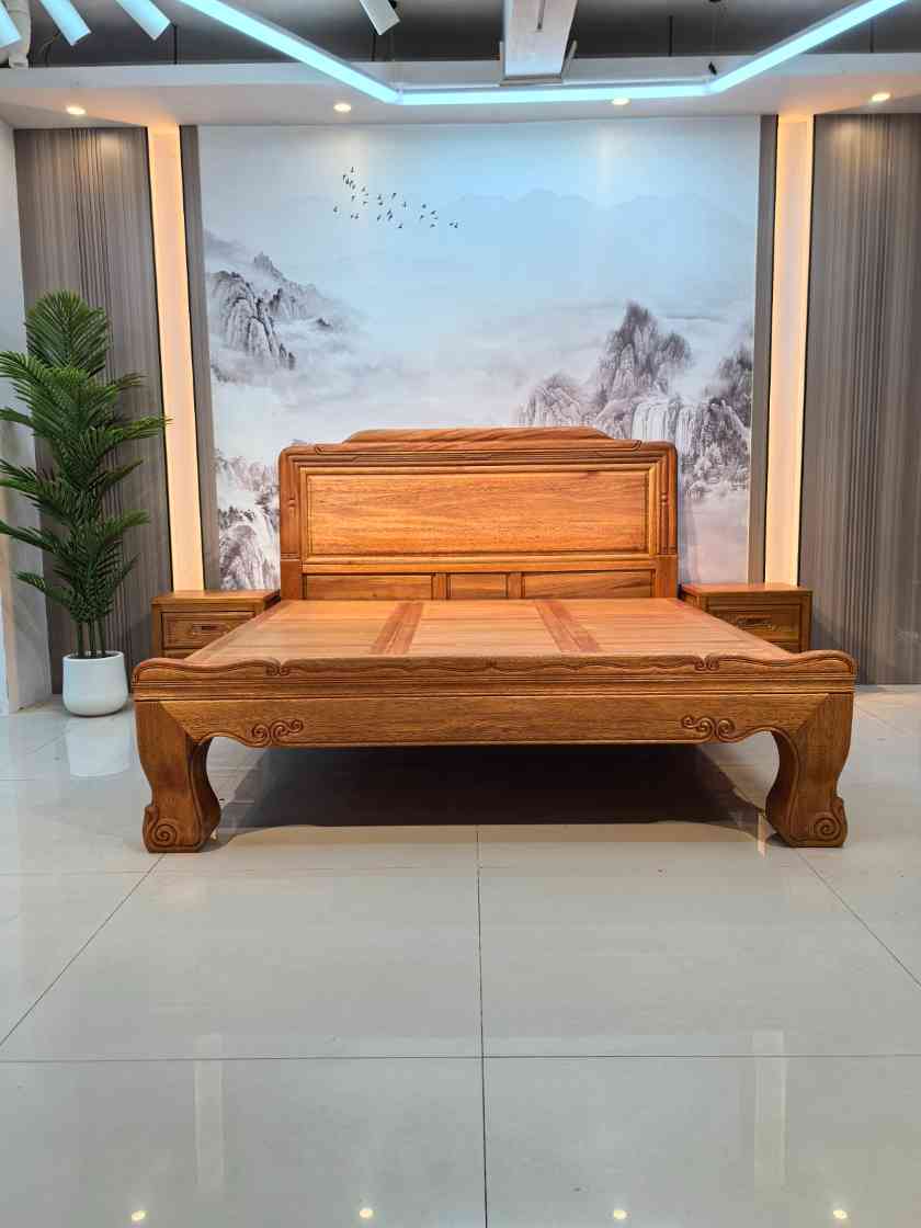 木蜡油工艺老虎脚新古典床！有1.5、1.8、2米。既大气又健康环保！(图1)