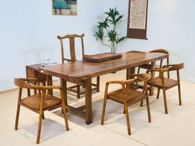 胡桃木大板茶台！ 各种尺寸、各种配置都有！ 多用途：茶台、餐 - Room芯家居