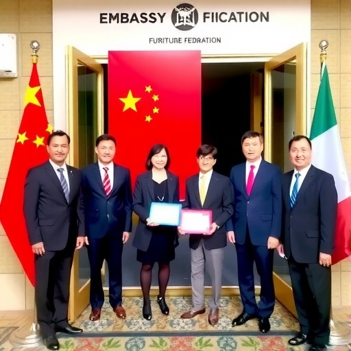 世界家具联合会主席、中国家具协会理事长徐祥楠一行拜访中华人民共和国驻米兰总领事馆(图14)